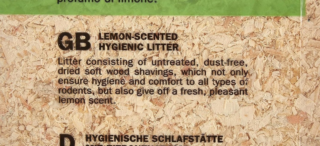 Padovan Wood Chips Lemon 4kg / 56L | Lemon-Scented Hygienic Litter for Rodents