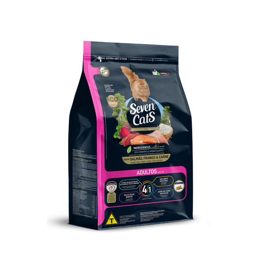 Seven Cats Adult 4in1 Cat Food | Beef, Salmon & Chicken 1kg