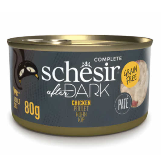 Schesir After Dark Wholefood In Broth For Cat - Chicken | Complete | Grain Free | Adult Cat | 12x80g
