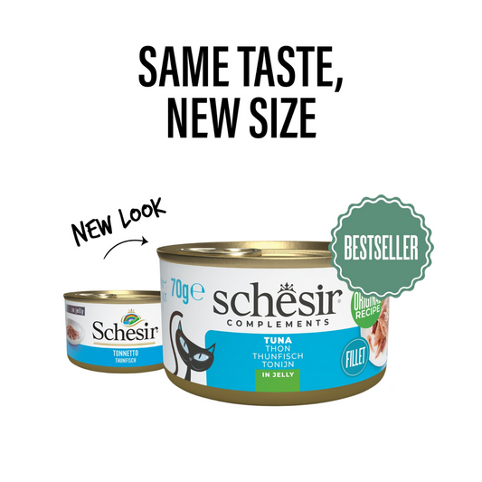 Schesir Complements Tuna in Jelly | Fillet in Jelly | Complementary Cat Food | 70g x 12