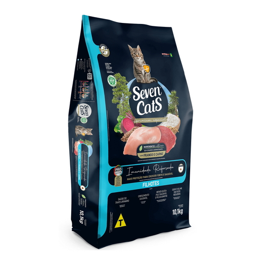 Seven Cats Kitten Food Immune Boost | Chicken & Beef 10kg+100g