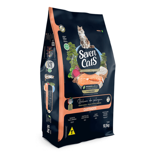 Seven Cats Sterilized Salmon Cat Food | Coat Beauty 10kg+100g
