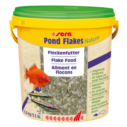 Sera Pond Flakes Nature | Complete Pond Fish Food | 10L