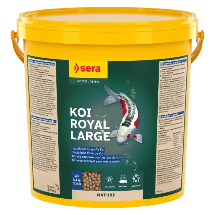 Sera Koi Royal Nature Large | Premium Koi Food for Large Koi | 21L