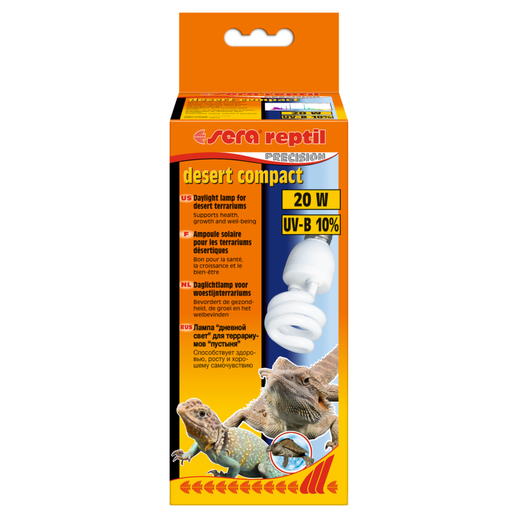 Sera Reptile Desert Compact | Desert Terrarium UVB Lamp | 20W