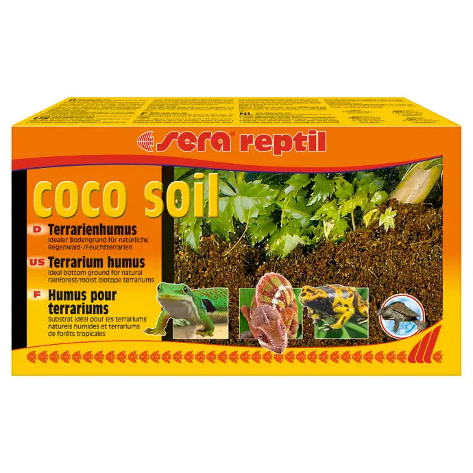 Sera Reptile Coco Soil | Natural Coconut Fiber Terrarium Substrate | 8L (650g)