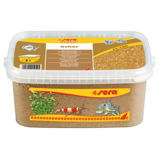 Sera Gravel Ocher 3L | Natural 0-2mm Gravel for Fresh & Saltwater Aquariums