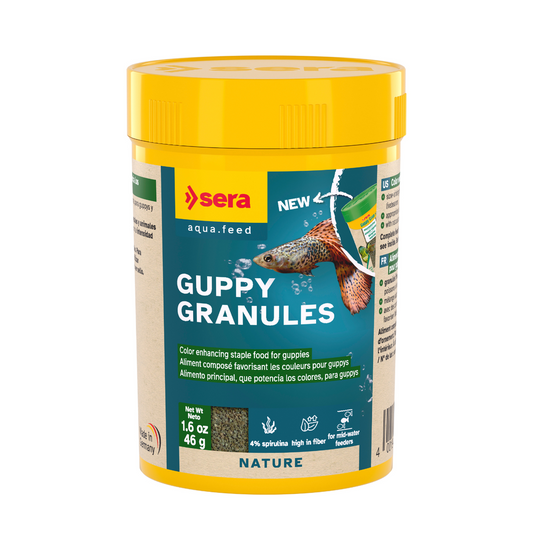 Sera Guppy Granules 100ml | Plant-based Granules for Guppies & Livebearers