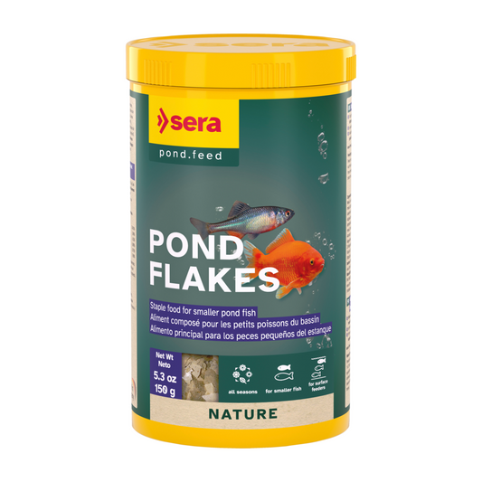 Sera Pond Flakes Nature 1000ml (150g) | Floating Staple Food for Smaller Pond Fish