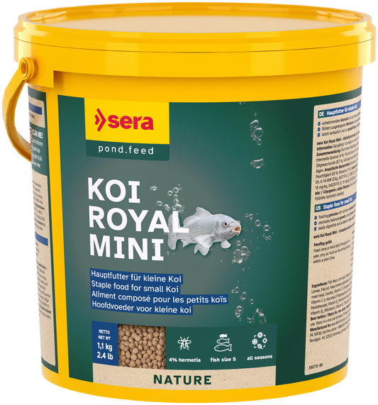 Sera Koi Royal Nature Mini | Premium Koi Food for Small Koi | 3.8L