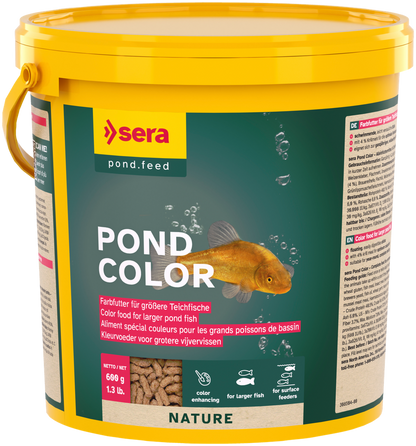 Sera Pond Color Sticks Nature | Color-Enhancing Pond Fish Food | 3.8L (600g)