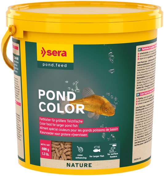 Sera Pond Color Sticks Nature | Color-Enhancing Pond Fish Food | 3.8L (600g)