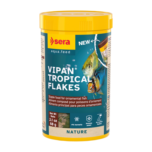 Sera Vipan Tropical Flakes 250ml (60g) | Floating Flakes for Tropical Fish