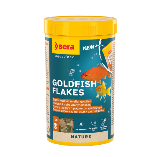 Sera Goldy Nature Fish Food 250ml | Complete Flake Food for Goldfish