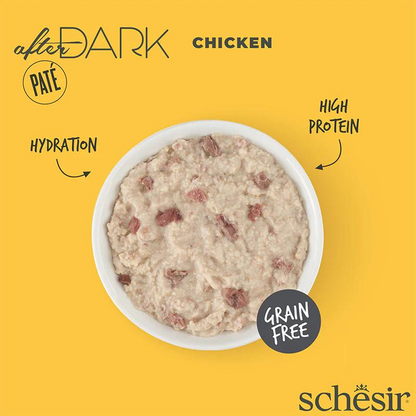 Schesir After Dark Cat Wet Food Chicken Pâté | Adult Cat | Complete & Balanced | Natural Ingredients | 80g | Min. Order: 12 Cans
