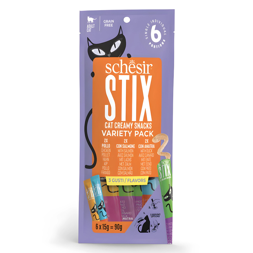 Schesir After Dark Valentine's Feast '26 Gift Pack for Cats | Limited Edition | Complete Wet Food & Creamy Snacks | 1050g