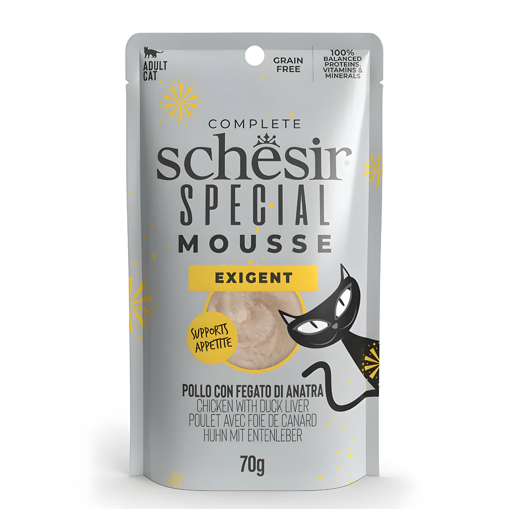 Schesir After Dark Valentine's Feast '26 Gift Pack for Cats | Limited Edition | Complete Wet Food & Creamy Snacks | 1050g