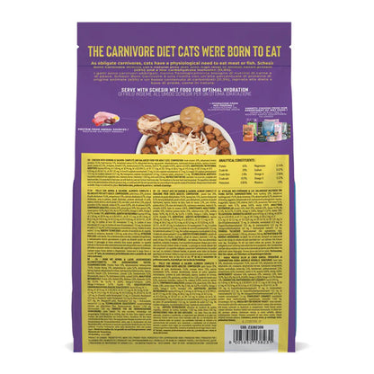 Schesir Born Carnivore Cat Food Chicken with Herring & Salmon | 45% Protein | Oven Baked | Grain Free | 1.25kg