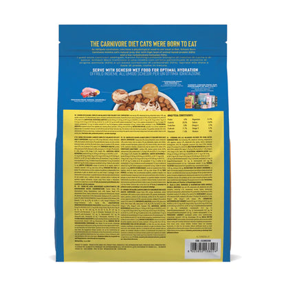 Schesir Born Carnivore Herring & Salmon Cat Food | 43% Protein | Fresh Herring 1st Ingredient | Oven Baked | Grain Free | 255g