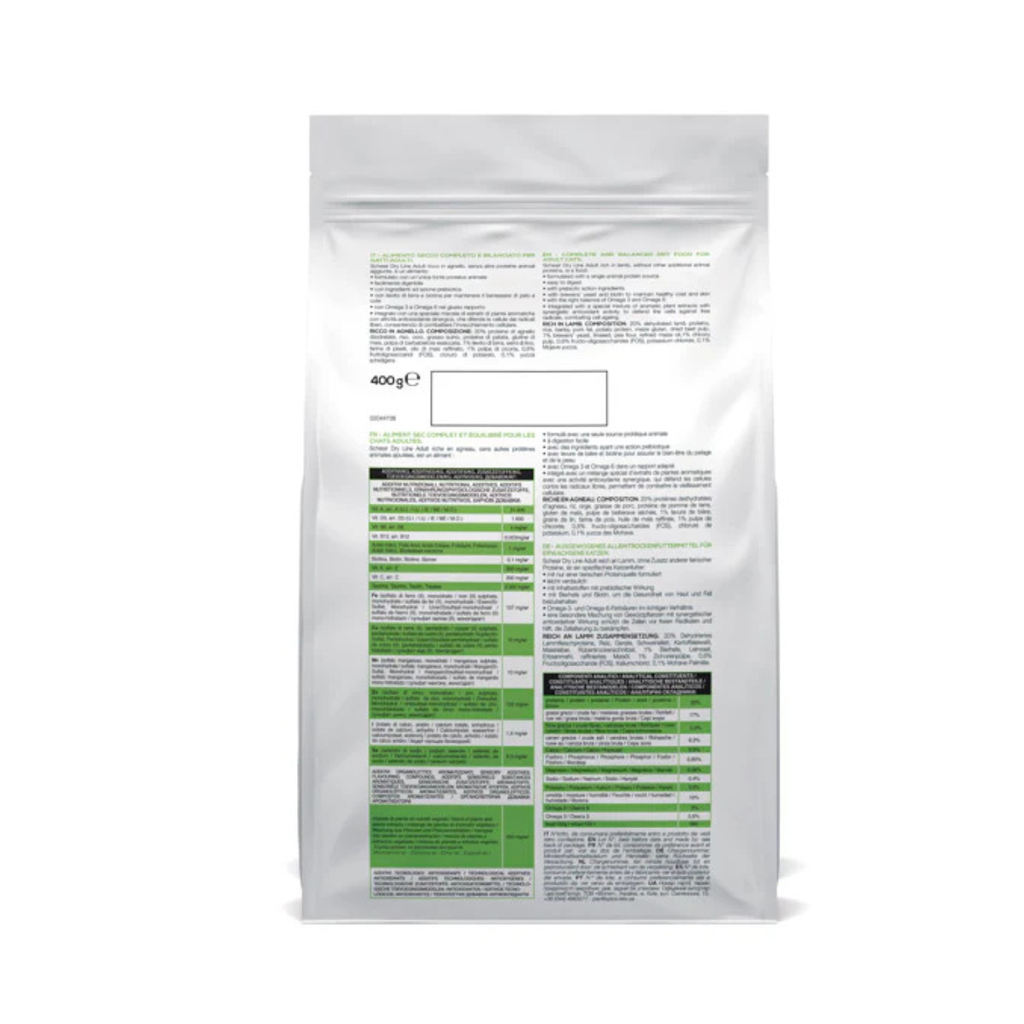 Schesir Cat Dry Food Lamb | Adult Cat | Maintenance Formula | Complete & Balanced Nutrition | 400g