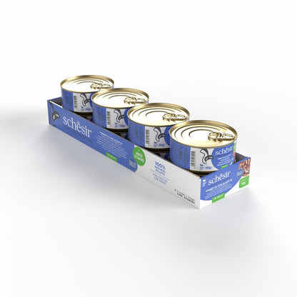 Schesir Complete & Balanced Wet Cat Food Tuna with Whitebait in Jelly | Adult Cat | Complete Nutrition | Natural Ingredients | 8x140g