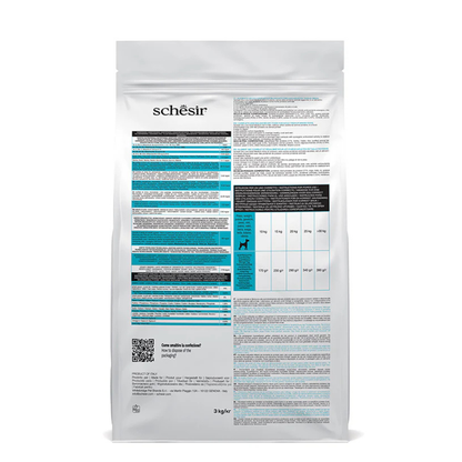 Schesir Medium Adult Dry Food with Fish | Single Protein | Omega-3 & Omega-6 | Easy Digestion | 3kg