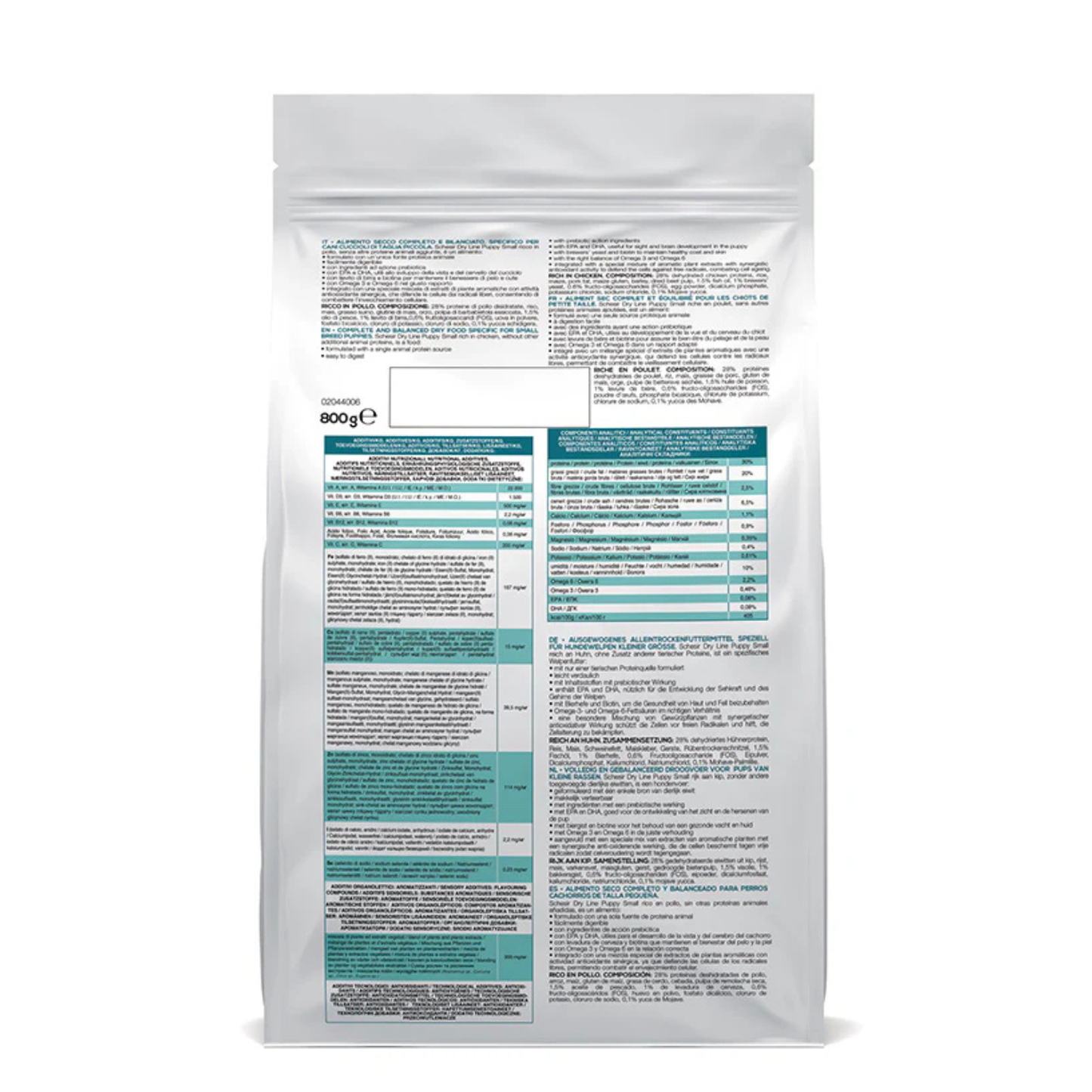 Schesir Small Puppy Dry Food with Chicken | Single Protein | Mini-Kibble | Easy Digestion | 800g