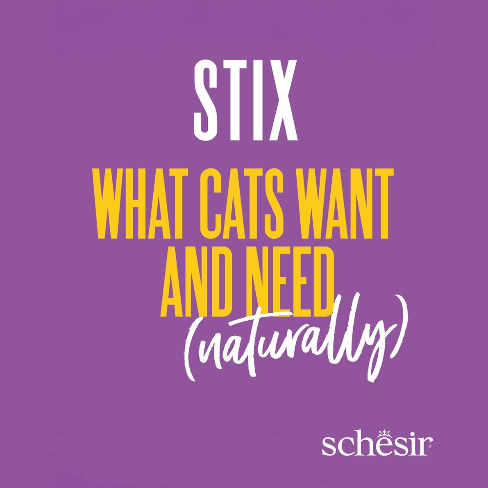 Schesir Summer Treats Stix Mix Flavour | Chicken, Duck, Salmon & Tuna | Creamy Cat Snacks | Grain Free | 360g