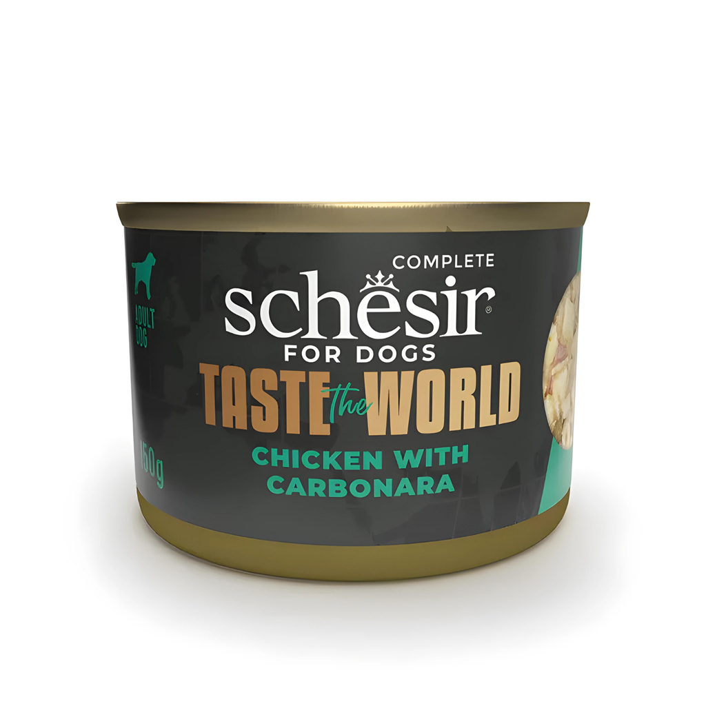 Schesir Taste The World Valentine's Feast '26 Gift Pack for Dogs | Limited Edition | Complete Wet Food | 4 International Recipes | 1800g