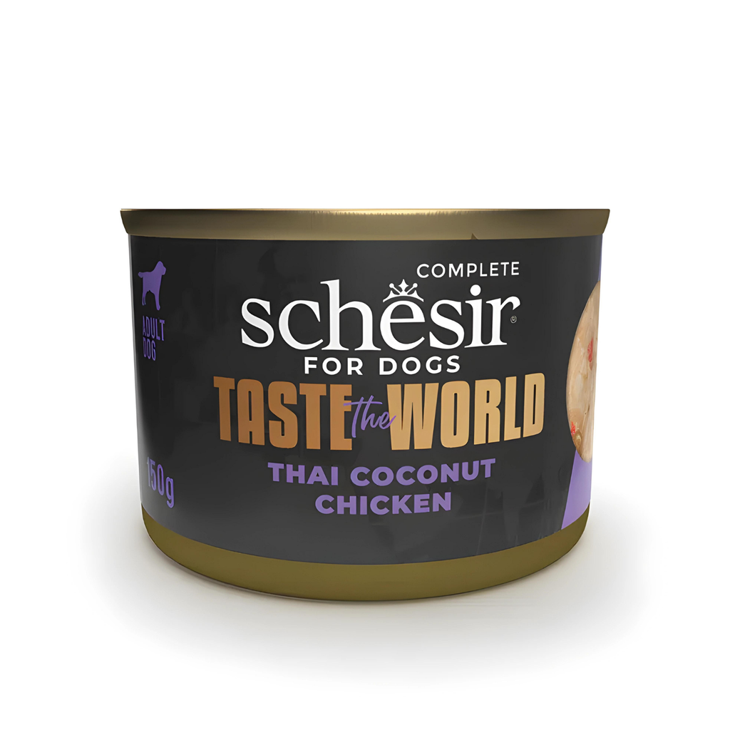 Schesir Taste The World Valentine's Feast '26 Gift Pack for Dogs | Limited Edition | Complete Wet Food | 4 International Recipes | 1800g