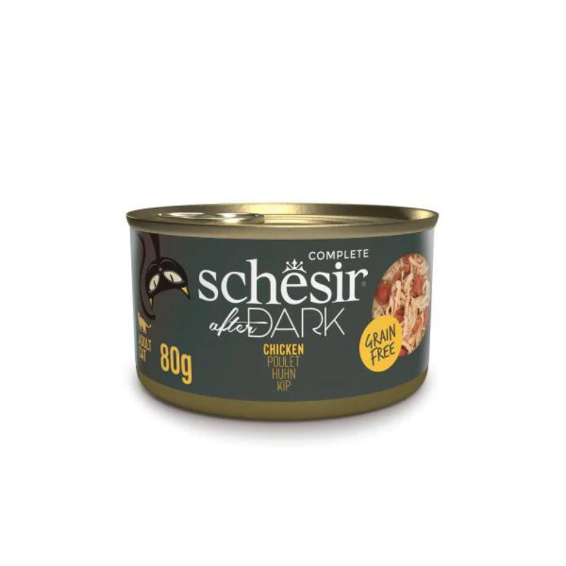Schesir After Dark Wholefood in Broth Variety Pack | 4 Flavors | Chicken, Chicken with Quail Egg, Beef & Duck | With Liver, Gizzards & Heart | 12x80g (960g)