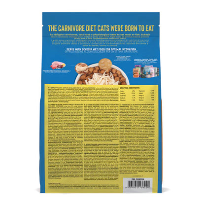 Schesir Born Carnivore Herring & Salmon Cat Food | 43% Protein | Fresh Herring 1st Ingredient | Oven Baked | Grain Free | 1.25kg