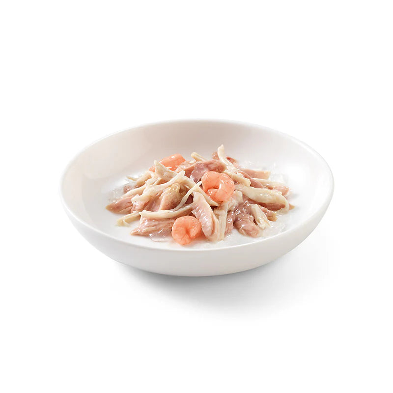 Schesir Cat Pouch Tuna with Chicken with Shrimps | Adult Cat | In Jelly | Zero Range | Complementary | 30x50g