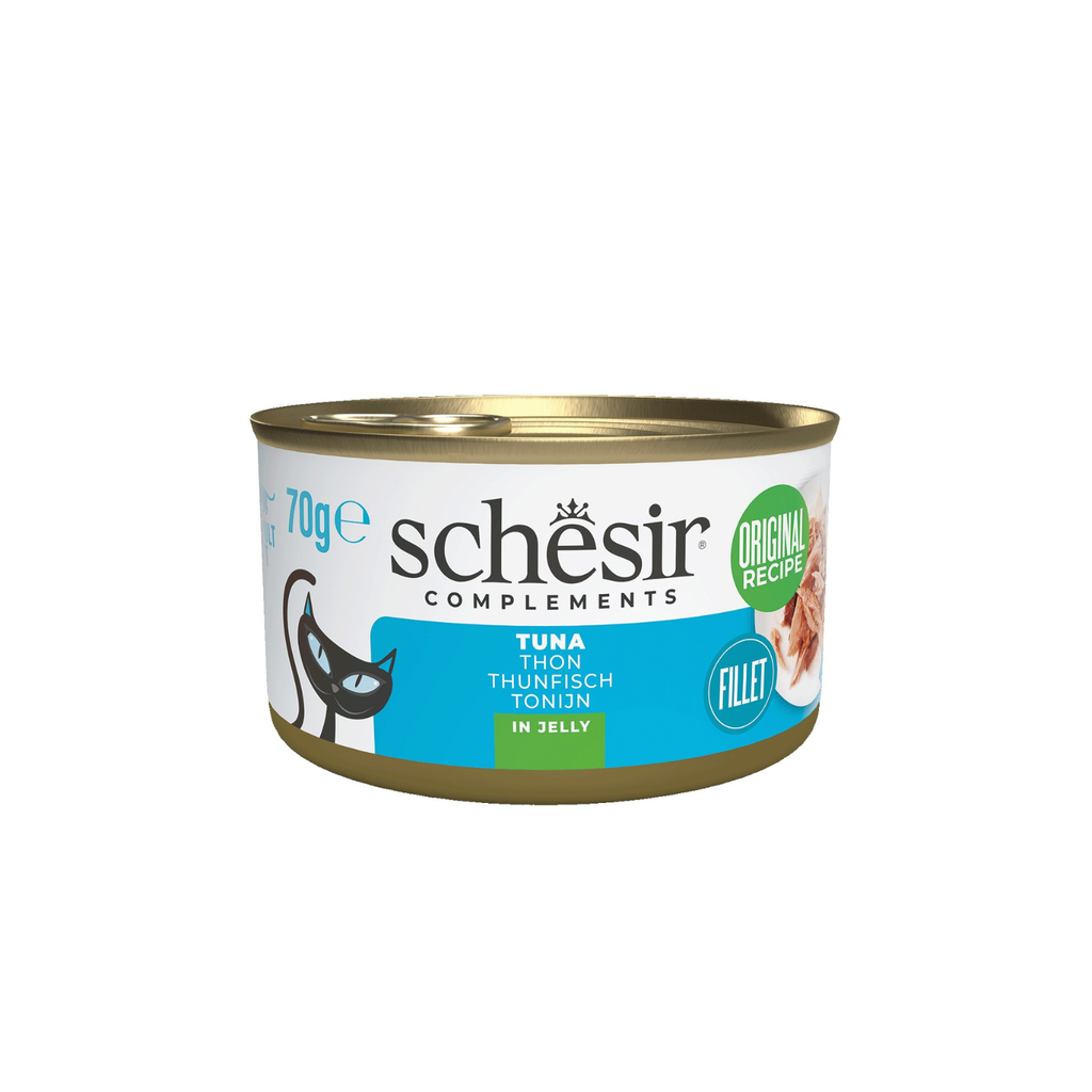 Schesir Complements Tuna in Jelly | Fillet in Jelly | Complementary Cat Food | 70g x 12