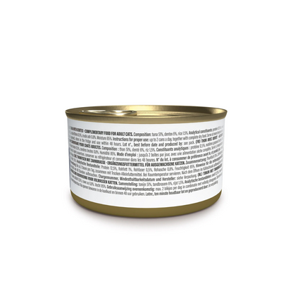 Schesir Complements Tuna with Dentex in Jelly | 51% Tuna, 6% Dentex | Complementary Cat Food | Original Recipe | 70g x 12