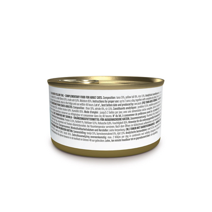 Schesir Complements Tuna with Yellow Tail in Jelly | 51% Tuna, 6% Yellow Tail | Complementary Cat Food | 70g x 12