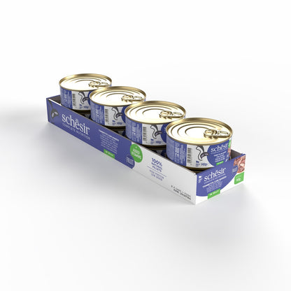 Schesir Complete Tuna with Beef in Jelly | 100% Natural Fillets | Added Vitamins | Adult Cat | 8x140g