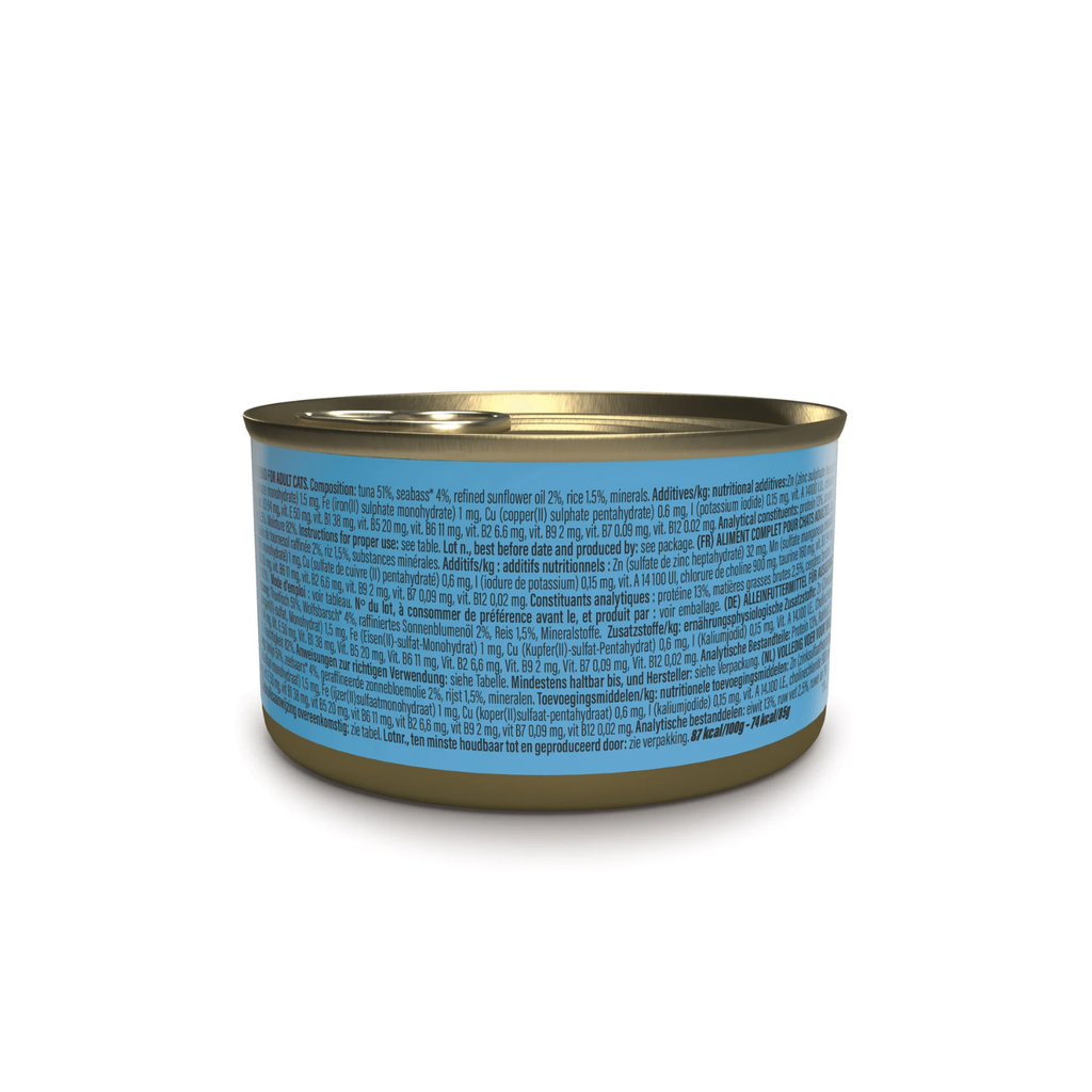 Schesir Complete Tuna with Seabass in Jelly | 100% Natural Fillets | Added Vitamins | Adult Cat | 12x85g