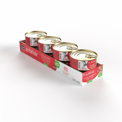 Schesir Complete Tuna with Shrimp in Jelly | 100% Natural Fillets | Added Vitamins | Adult Cat | 8x140g