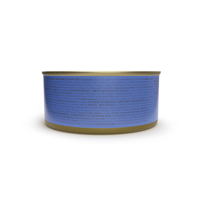 Schesir Complete Tuna with Whitebait in Jelly | 100% Natural Fillets | Added Vitamins | Adult Cat | 8x140g