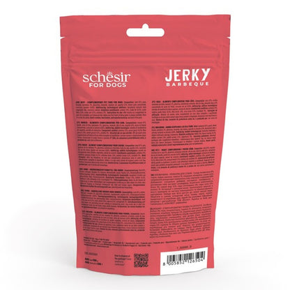 Schesir Grain-Free BBQ Beef Jerky for Dogs | Beef First Ingredient | 25% Protein | Made in USA | 145g