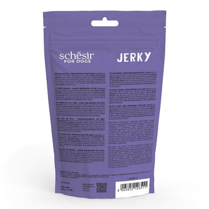Schesir Grain-Free Duck with Apple Jerky for Dogs | Duck First Ingredient | 40% Protein | Made in USA | 145g