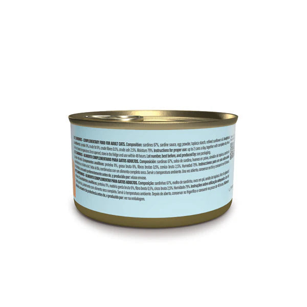 Schesir Grill Pâté Sardines | Soft Pâté Texture | Grain Free | Complementary Cat Food | 12x70g