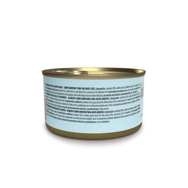 Schesir Grill Pâté Sardines in Lobster Sauce | Soft Pâté | Grain Free | Complementary Cat Food | 12x70g
