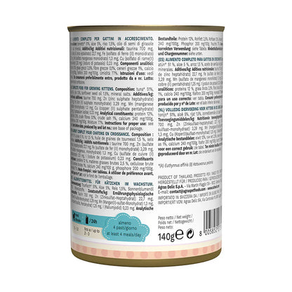 Schesir Kitten Care 3-12 Tuna with Aloe in Jelly | Complete & Balanced | Kitten Food | 6x140g