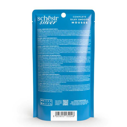 Schesir Silver Mousse Senior Cat Chicken 80g | Complete | Grain Free | Immune System Support | 80g
