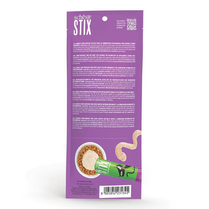 Schesir Stix Duck | Creamy Cat Snacks | Single-Serve | Grain Free | 6x15g