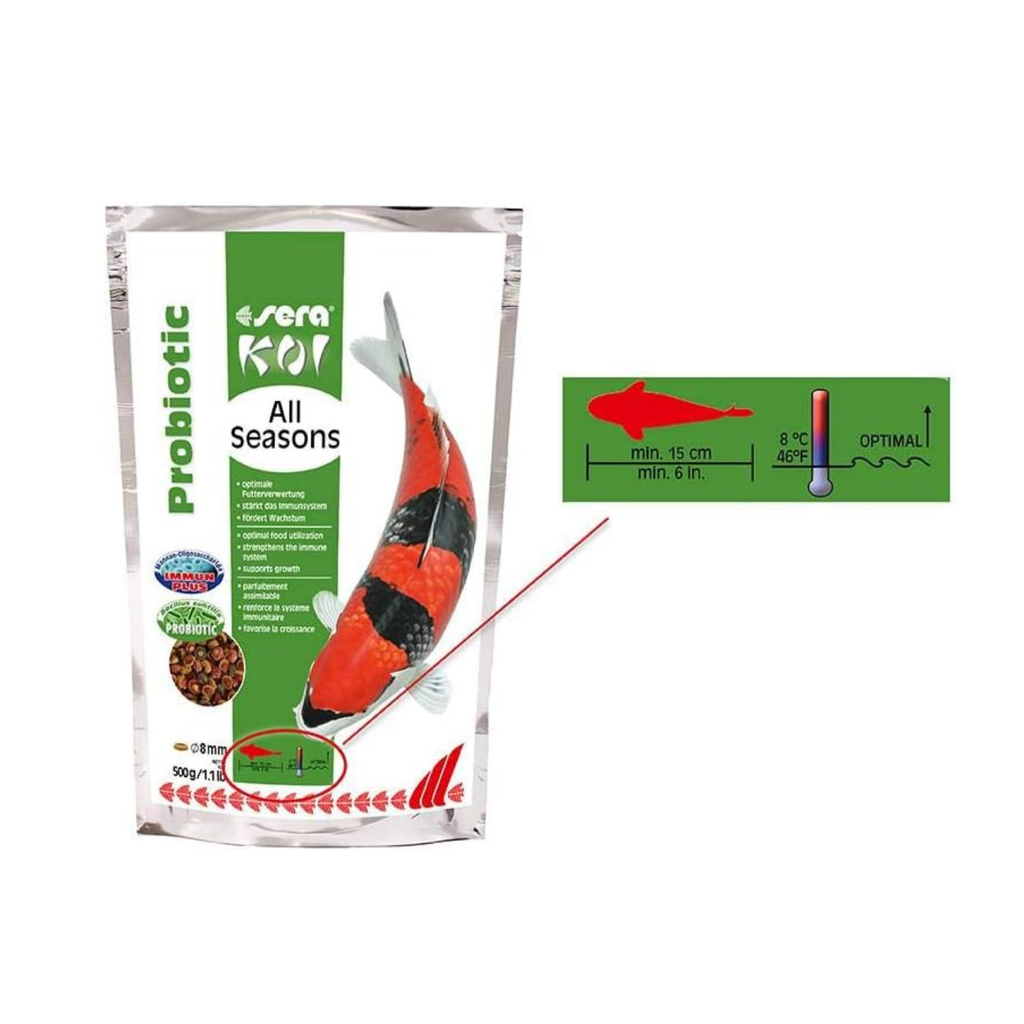 Sera Koi All Seasons Probiotic 500g | Digestive Health Food for Koi