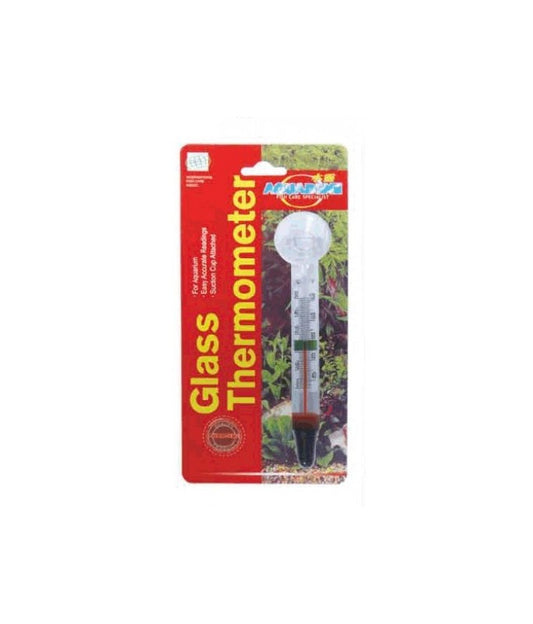 KW Zone Glass Aquarium Thermometer | Accurate Water Temperature Monitor | Blister Card Packaging