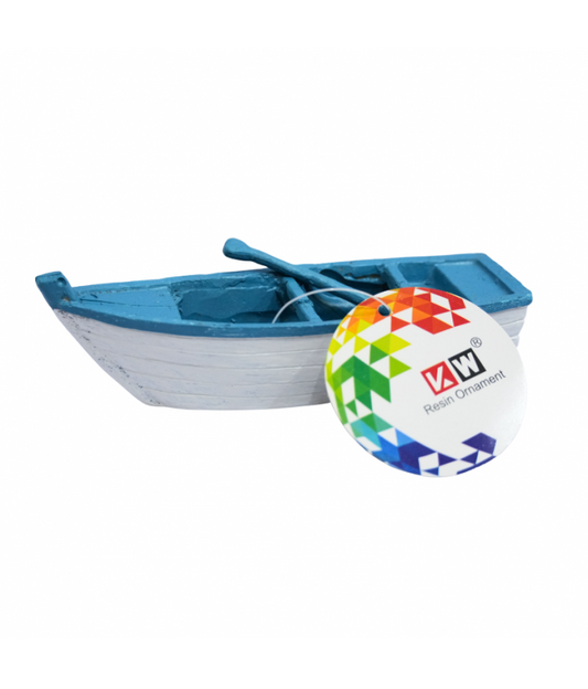 KW Zone Resin Boat Aquarium Decoration | Realistic Aquarium Ornament | Fish Tank Aquascaping Décor | 13.5 × 4.5 × 4 cm